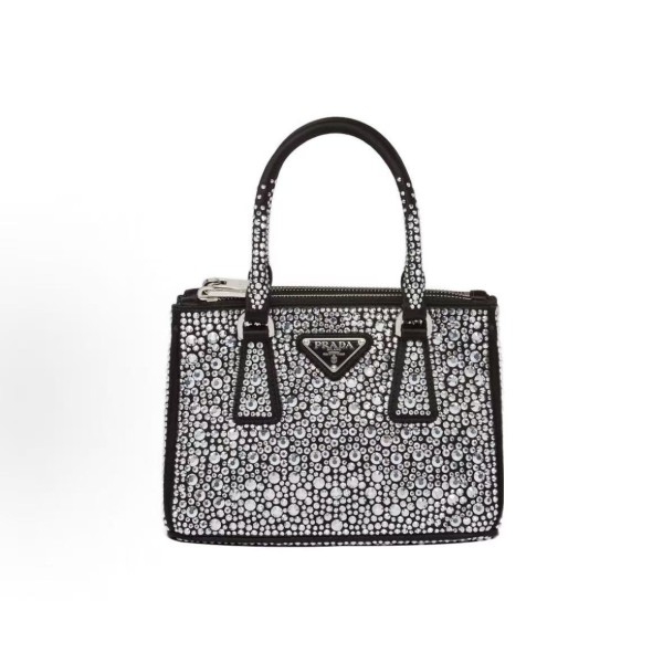 PRADA Galleria Killer Bag, metal triangular logo, detachable and adjustable shoulder strap, Tote bag, shopping bag, single-shoulder crossbody handbag, mini women\'s style